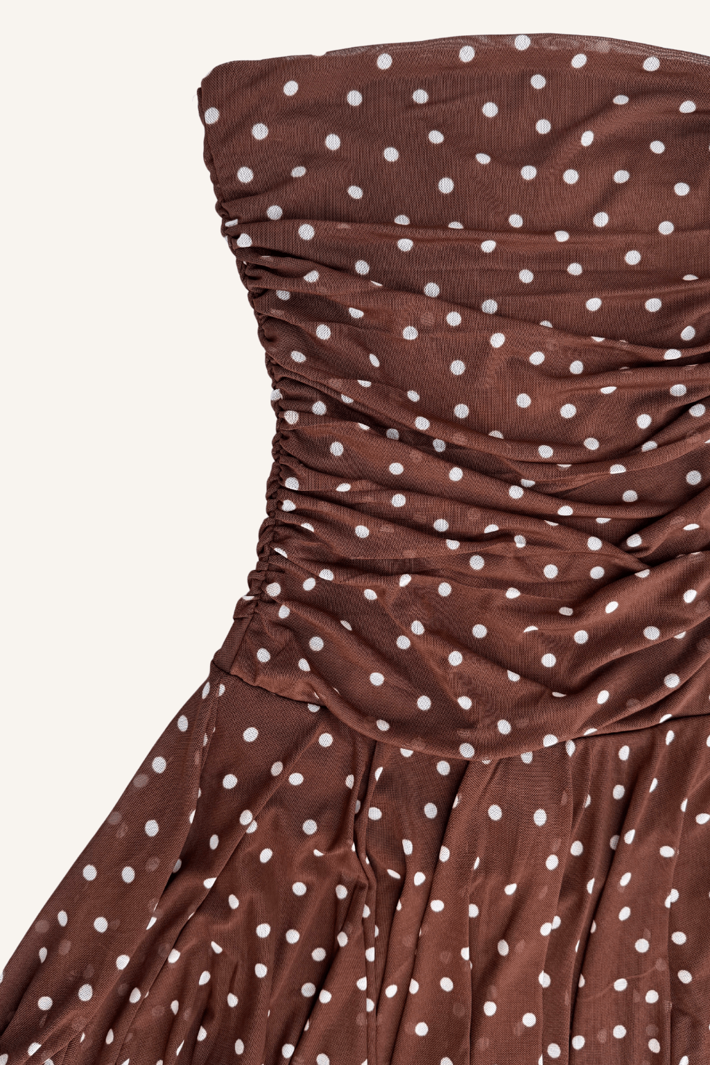 Vestido Café con Lunares
