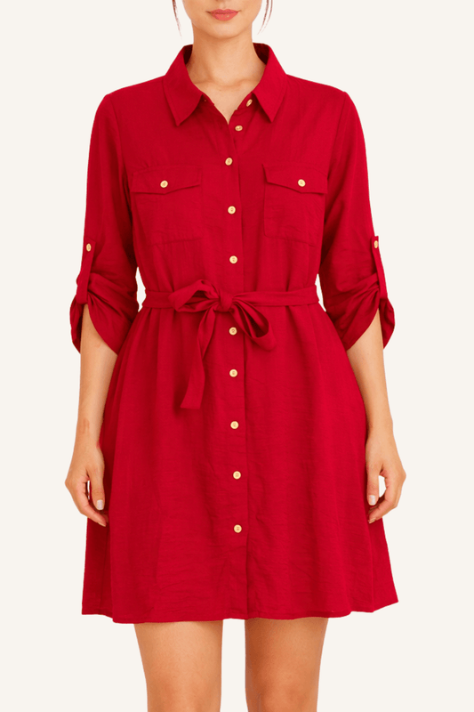 Vestido Rojo Vino
